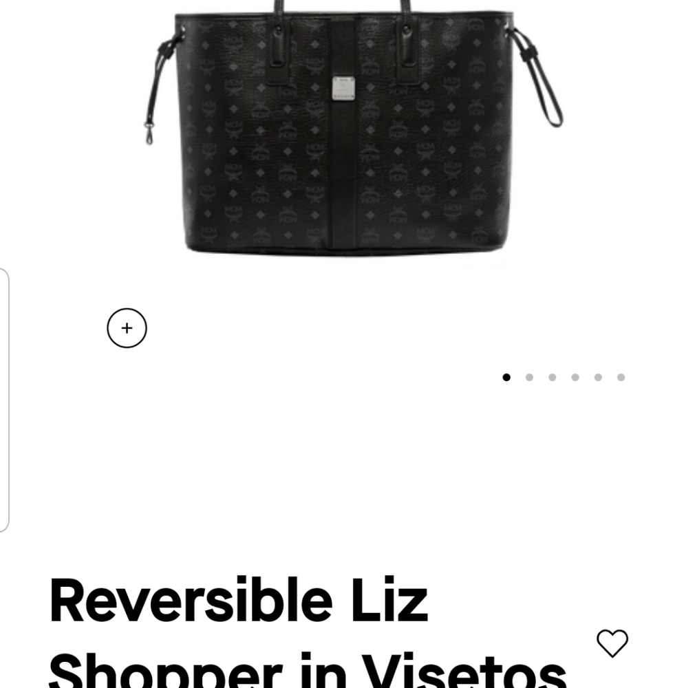 Mcm reversible large shopper black